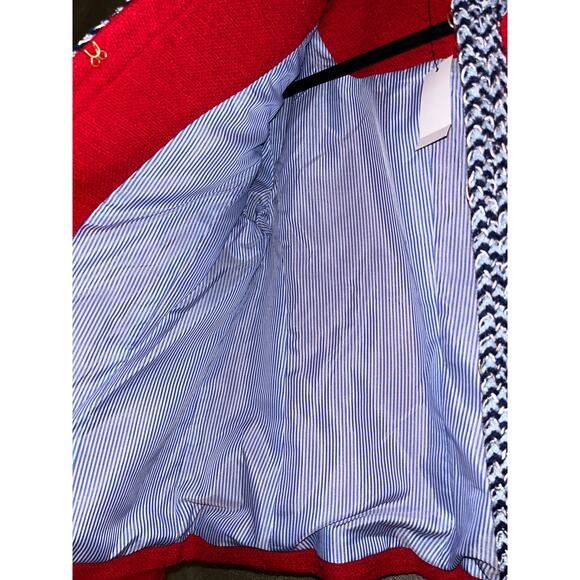 Talbots Barclays Preppy Academia Old Money Twee Red Gray Blazer - Picture 8 of 12